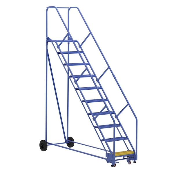 Vestil 130 H Steel Warehouse Ladder, 50 deg Grip, 10 Step, 14", 10 in Steps LAD-10-14-G-EZ - main